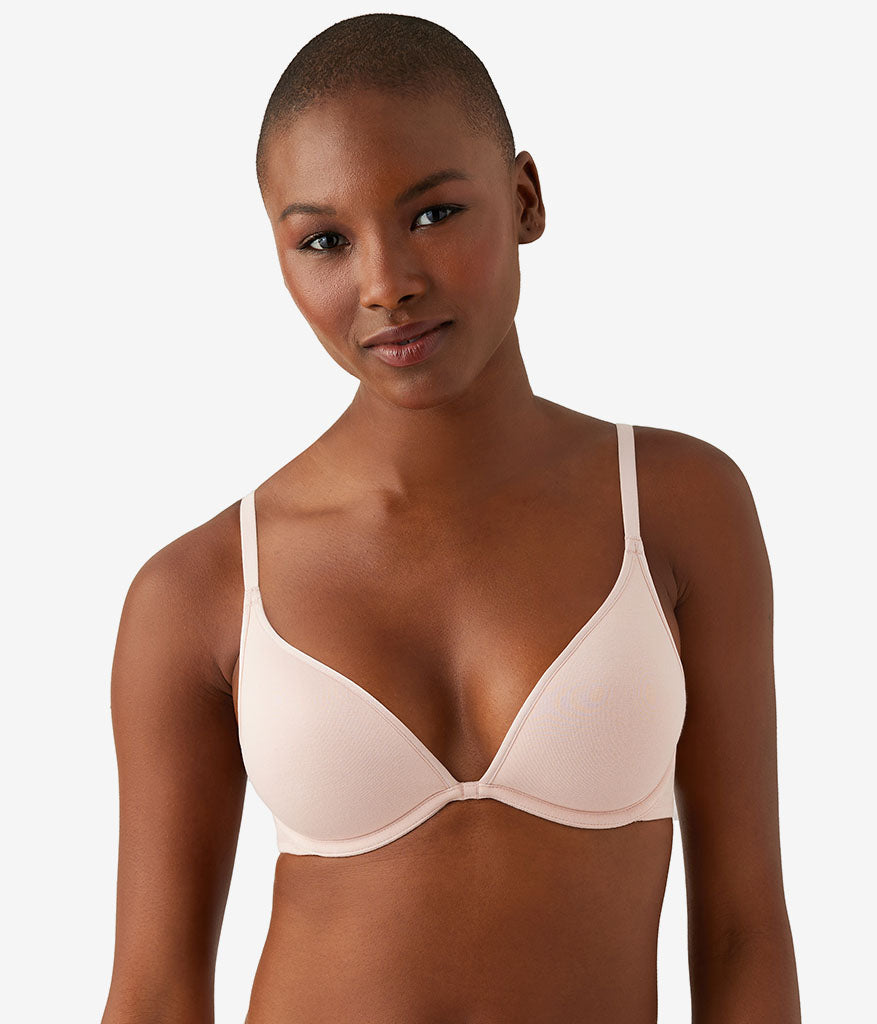 Cotton To A Tee Plunge T-Shirt Bra: Rose Smoke – Wacoal