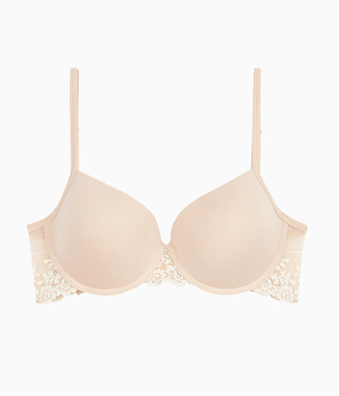 Embrace Lace® Petite Push Up Underwire Bra: Sand