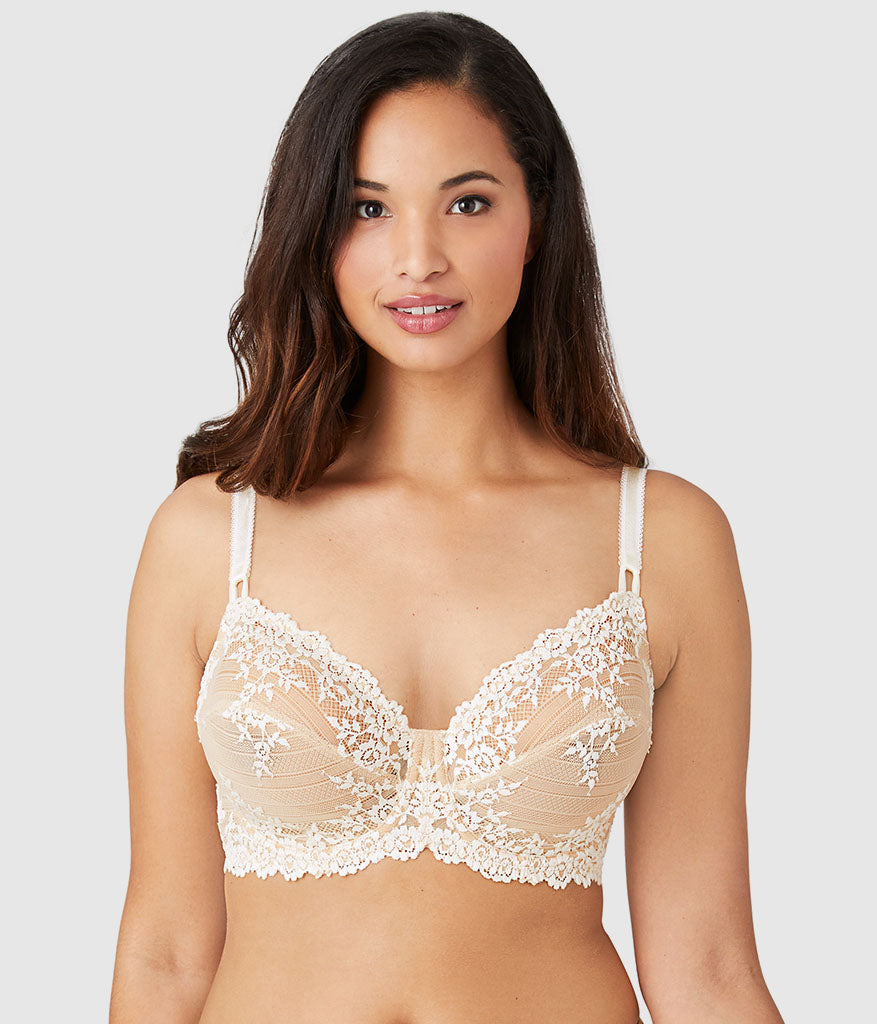 Embrace Lace®  Underwire Bra: Sand/Ivory