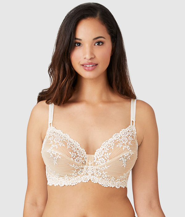 Embrace Lace®  Underwire Bra: Sand/Ivory