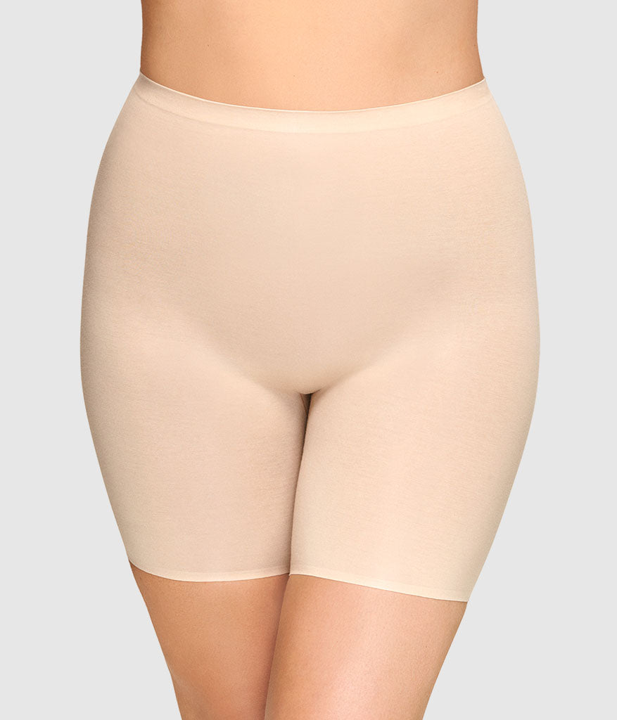 Beyond Naked Cotton Blend Thigh Shaper: Sand