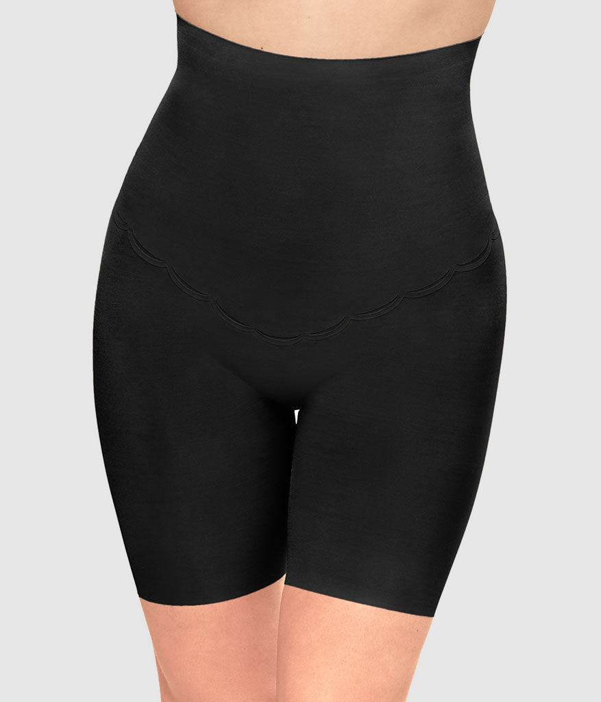 Inside Edit Hi-Waist Thigh Shaper: Black