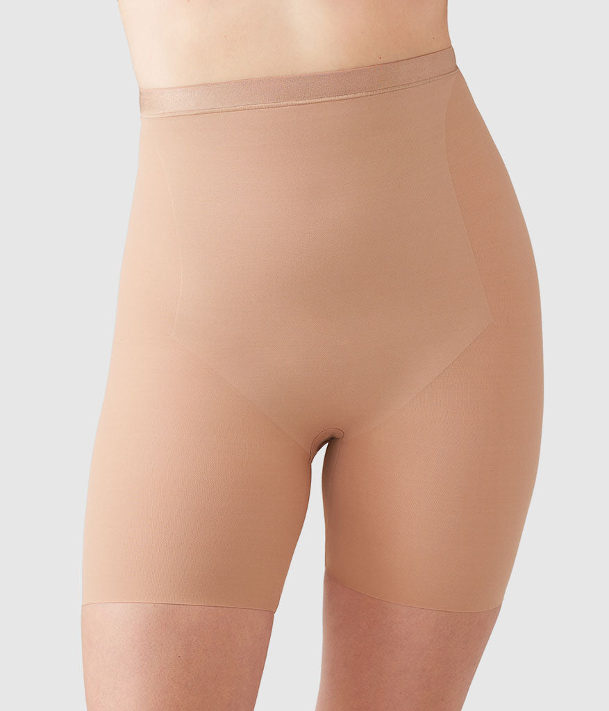 Shape Revelation® Straight Hi-Waist Thigh Shaper: Praline
