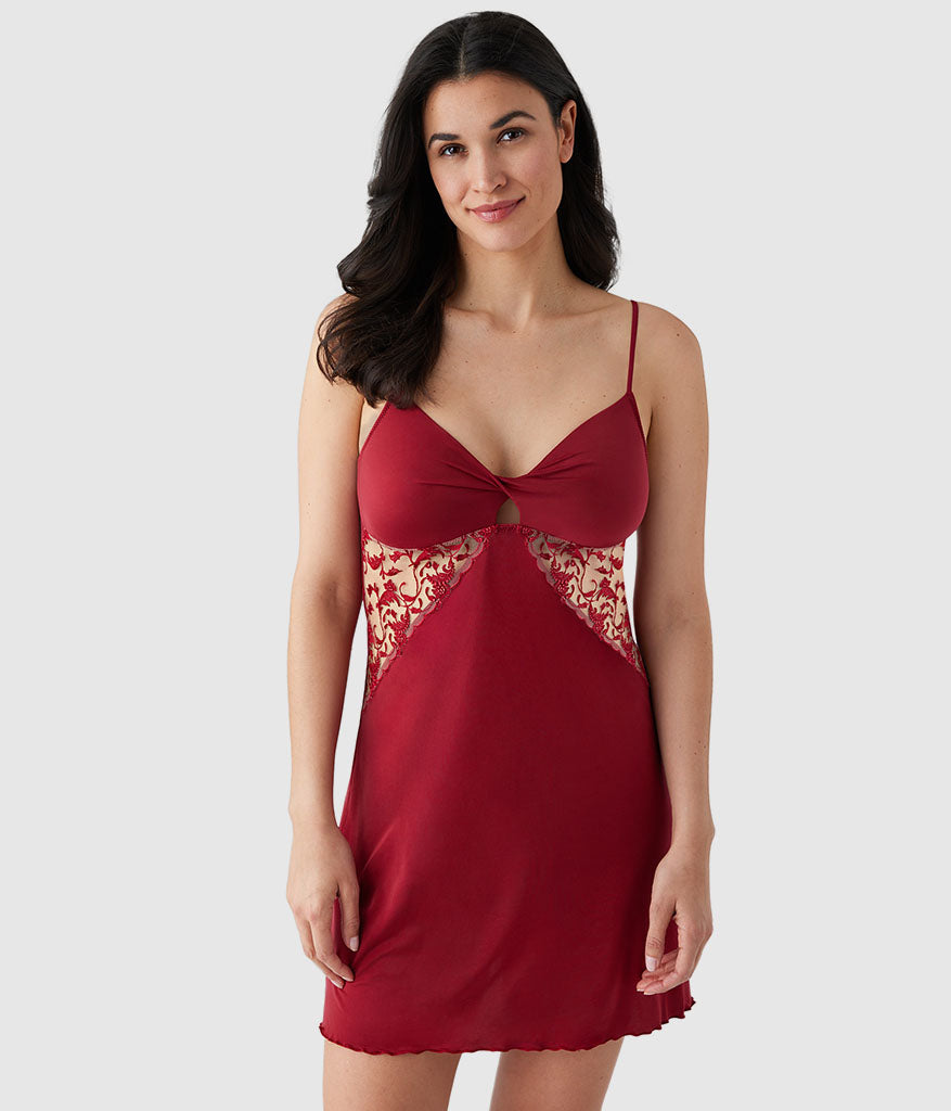Dramatic Interlude Chemise: Deep Red – Wacoal