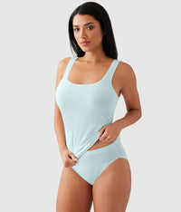 Understated Cotton Tank: Pastel Blue