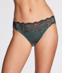 Modern Affair Bikini: Silver Pine/Black