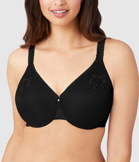 Slimline Seamless Underwire Minimizer Bra: Black