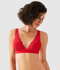 Embrace Lace® Wire Free Bralette: Equestrian Red
