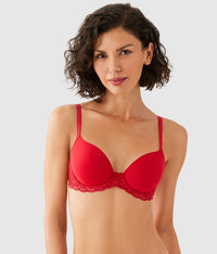 La Femme Underwire T-Shirt Bra: Equestrian Red