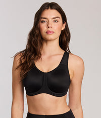 Simone Sport Underwire Bra: Black