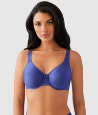 Basic Beauty Full Figure Seamless Underwire Bra: Skipper Blue