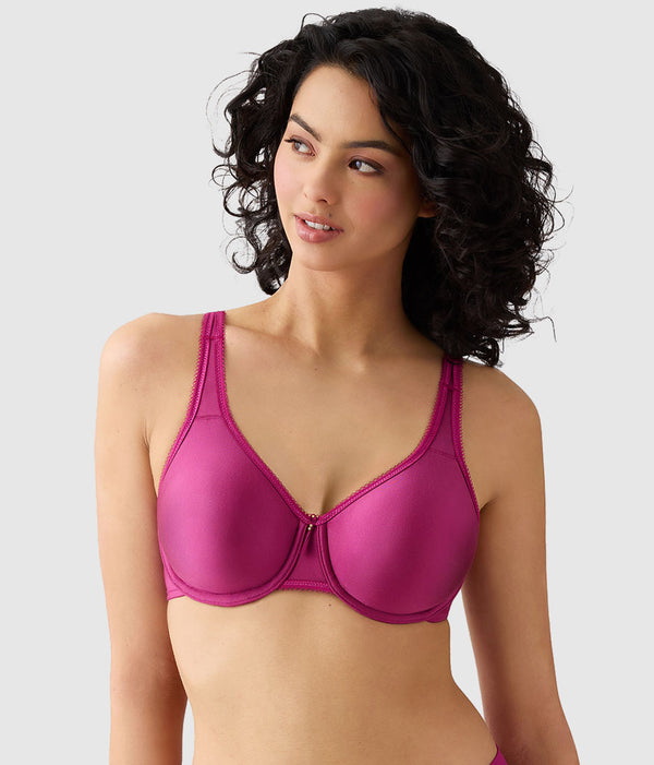 Basic Beauty Full Figure Seamless Underwire Bra: Berry Fizz