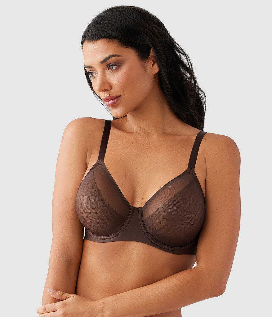 Elevated Allure Underwire Bra: Hot Fudge