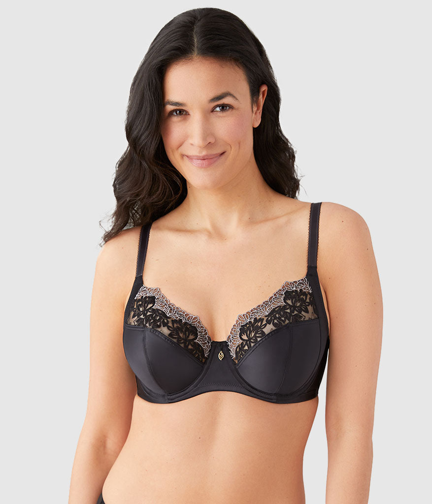 Side Note Underwire Bra: Black