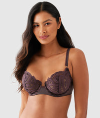 After Dark Balconette Bra: Raisin