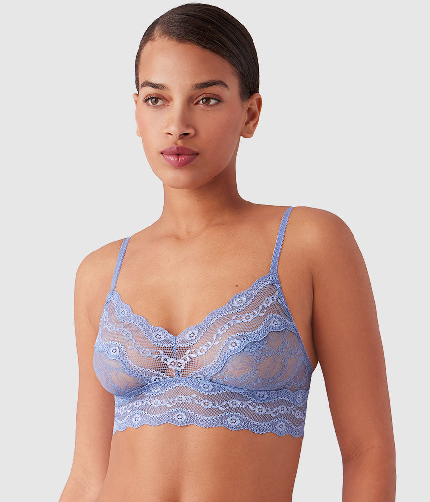 Lace Kiss Bralette: Country Blue