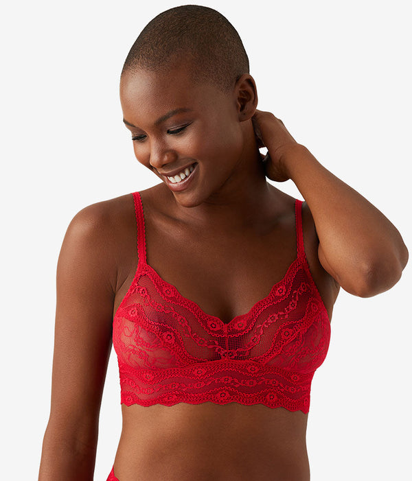 Lace Kiss Bralette: Crimson Red