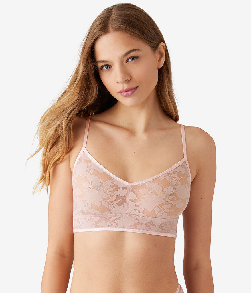 Shadow Scene Bralette: Blush Pink