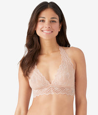 Inspired Eyelet Halter Bralette: Rose Smoke