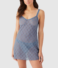 Lace Kiss Chemise: Soft Sky