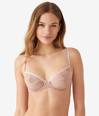 Shadow Scene Underwire Bra: Blush Pink