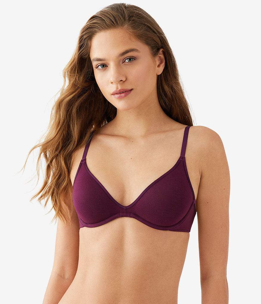 Cotton To A Tee Scoop Underwire Bra: Potent Purple