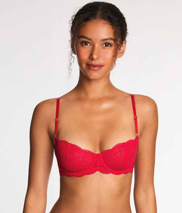 Untamed Demi Underwire Bra: Lipstick Red