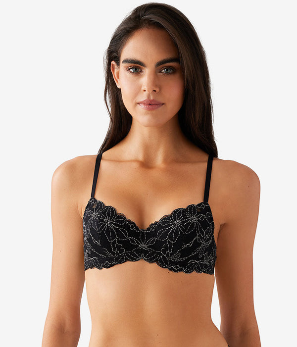 Feeling Famous Balconette Contour Bra: Night/Angel Wing