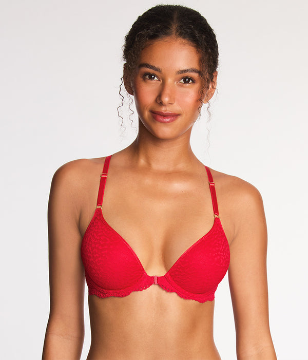 Untamed Front Close T-Shirt Bra: Lipstick Red