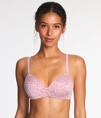 Future Foundation Wire Free T-Shirt Bra: Dusk Pink Dots