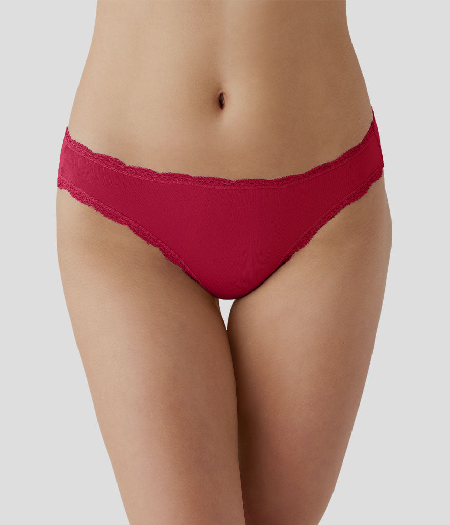 Inspired Eyelet Bikini: Cerise