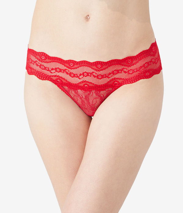 Lace Kiss Bikini: Crimson Red