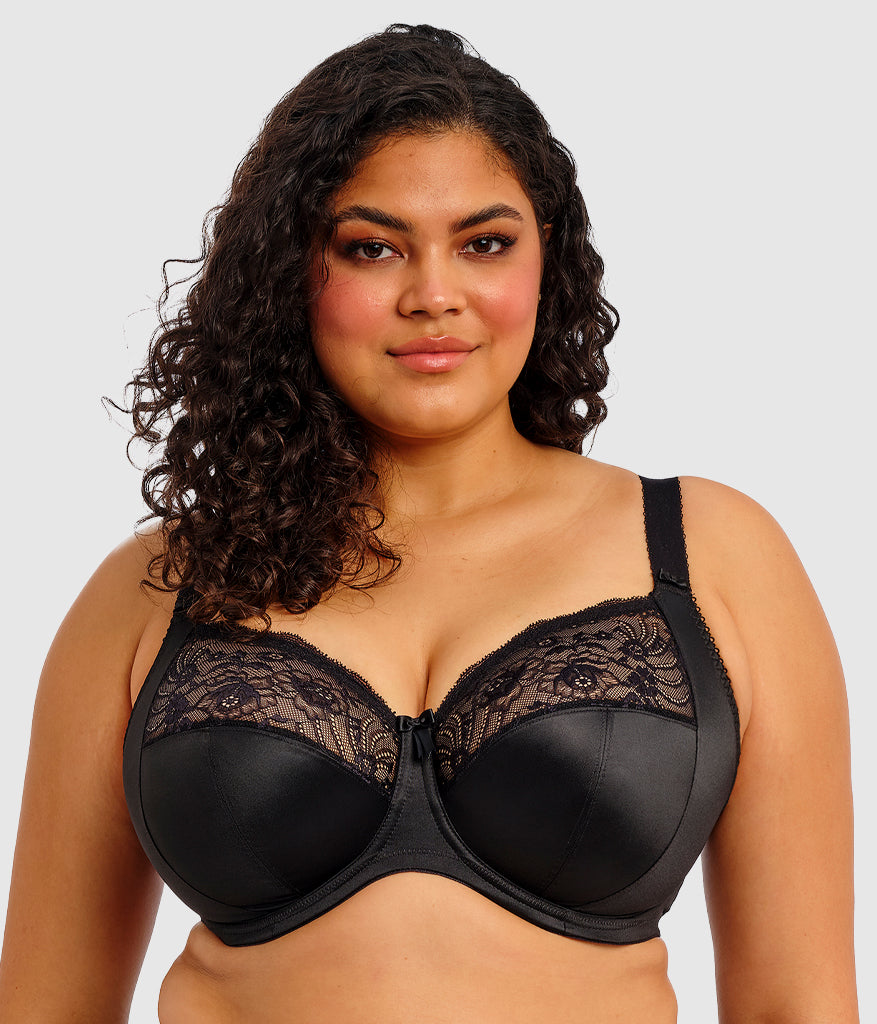 Morgan Stretch Banded Underwire Bra: Black