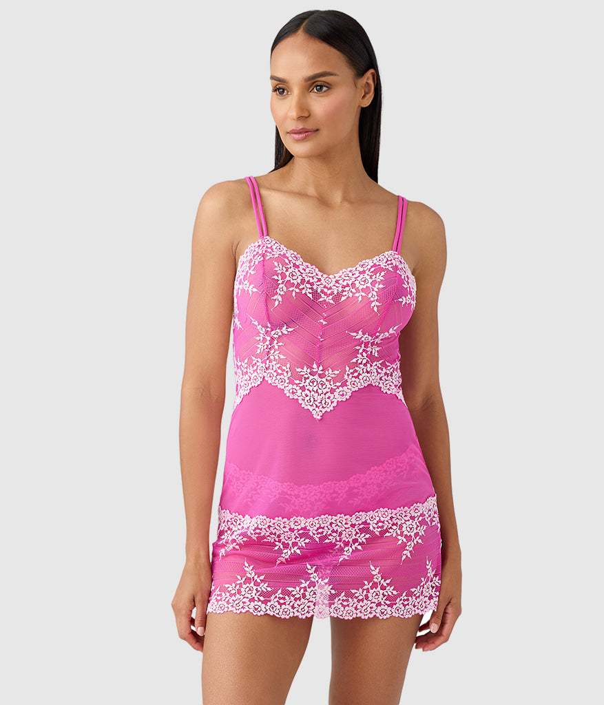 Embrace Lace® Chemise: Wild Azalea/Cradle Pink