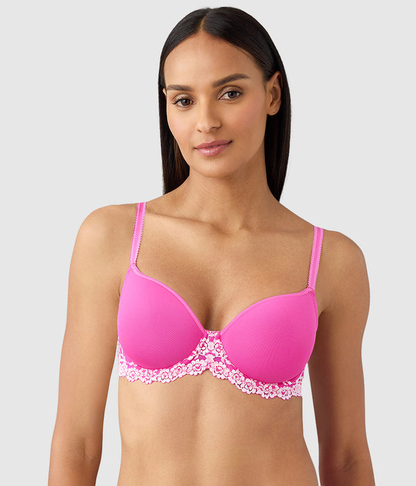 Embrace Lace® T-Shirt Bra: Wild Azalea/Cradle Pink