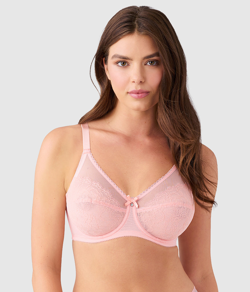 Retro Chic Full Figure Underwire Bra: Apricot Blush