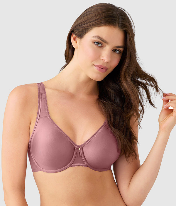 Basic Beauty Full Figure Seamless Underwire Bra: Rose Brown