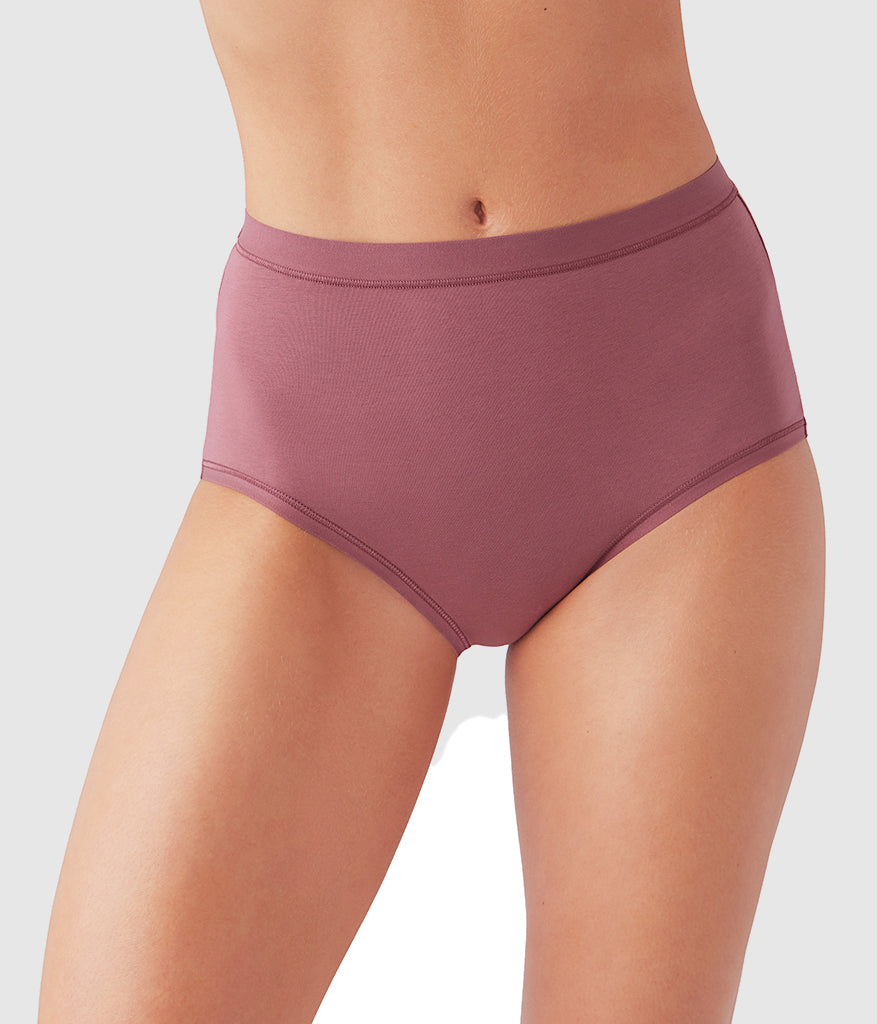 Understated Cotton Brief: Rose Brown