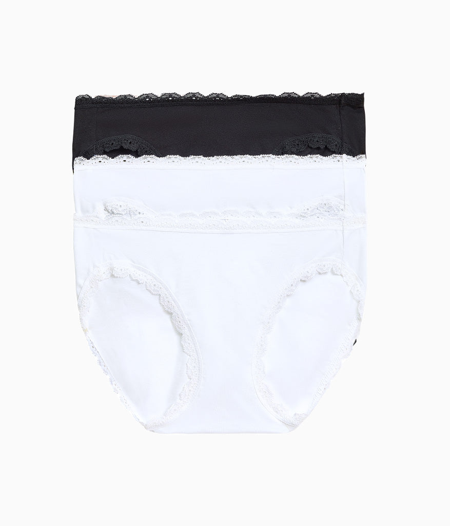 Inspired Eyelet Bikini Panty Pack: White/White/Night