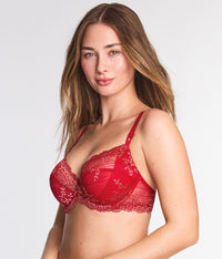 Embrace Lace® Underwire Bra: Grandalia Red/Rose Gold