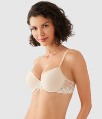 Embrace Lace® Petite Push Up Underwire Bra: Sand