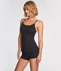 Soft Set Shelf Bra Cami: Black