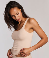 Understated Cotton Tank: Sand