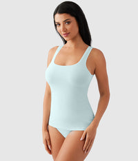 Understated Cotton Tank: Pastel Blue
