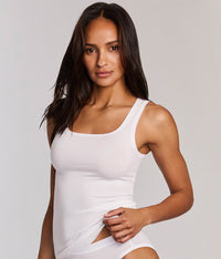 Understated Cotton Tank: White