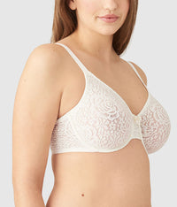 Halo Lace Underwire Bra: Ivory
