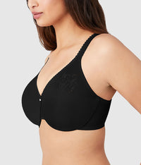 Slimline Seamless Underwire Minimizer Bra: Black