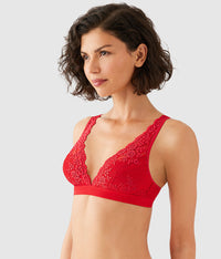 Embrace Lace® Wire Free Bralette: Equestrian Red