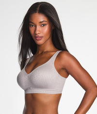 Inside Job™ Wire Free Bra: Opal Gray