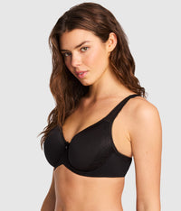 Retro Chic Underwire T-Shirt Bra: Black